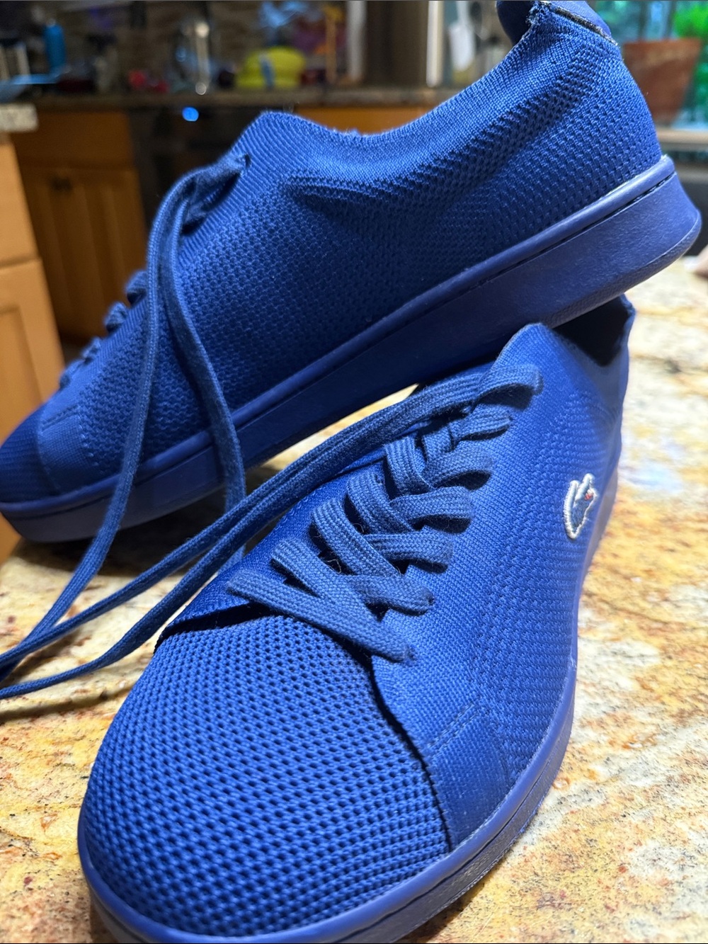 Lacoste Men's Knit Low-Top Sneakers - Royal Blue